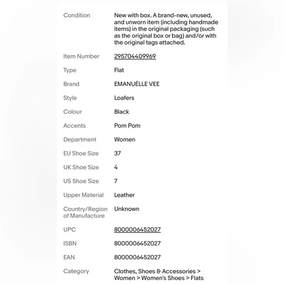 Emanuelle Vee Leather Loafter Shoes 37/7 - Picture 10 of 11